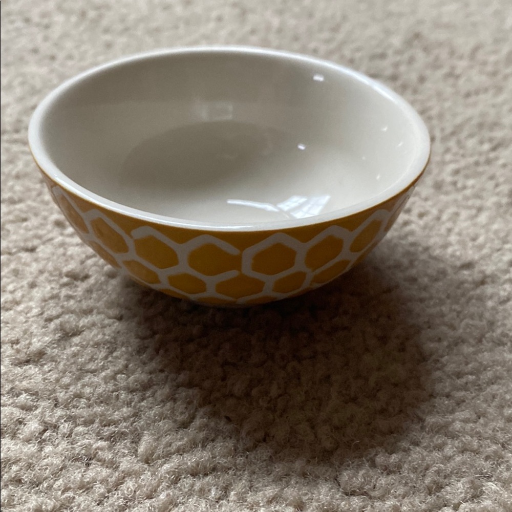 Tag Yellow and White Patterned Bowl